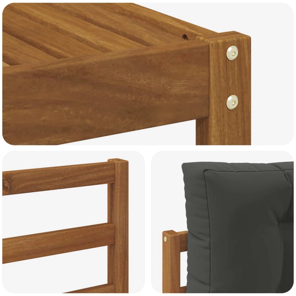 Set di divani da esterno con cuscino 4 pcs Naturale e Antracite 3367390