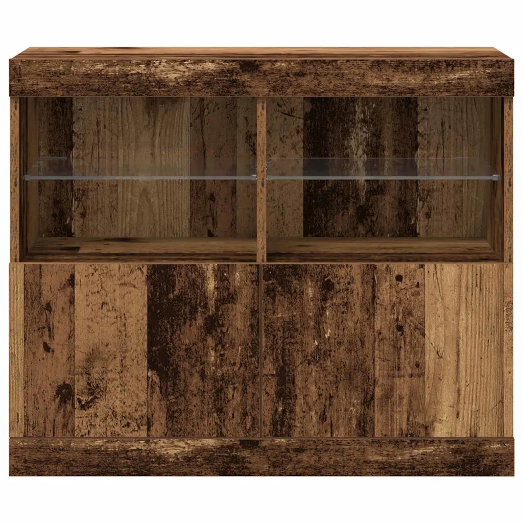 Madia LED Marrone 81 x 37 x 66,5 cm Legno multistrato 863030