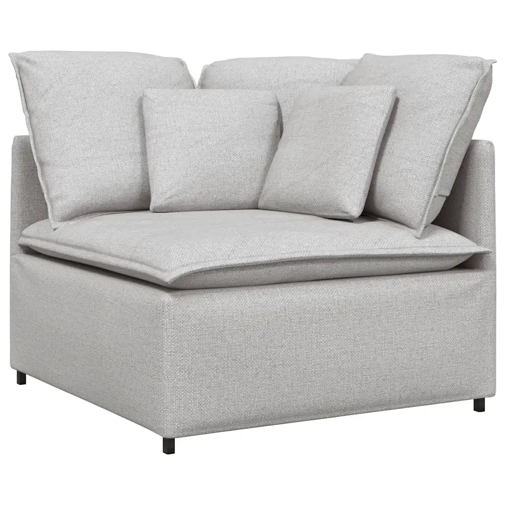 Modulo Angolare Divano Modulare con Cuscini Grigio Nuvola 100cm 4104456
