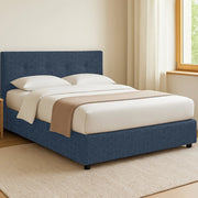 Ripon, Letto Singolo Sfoderabile Made in Italy, blu