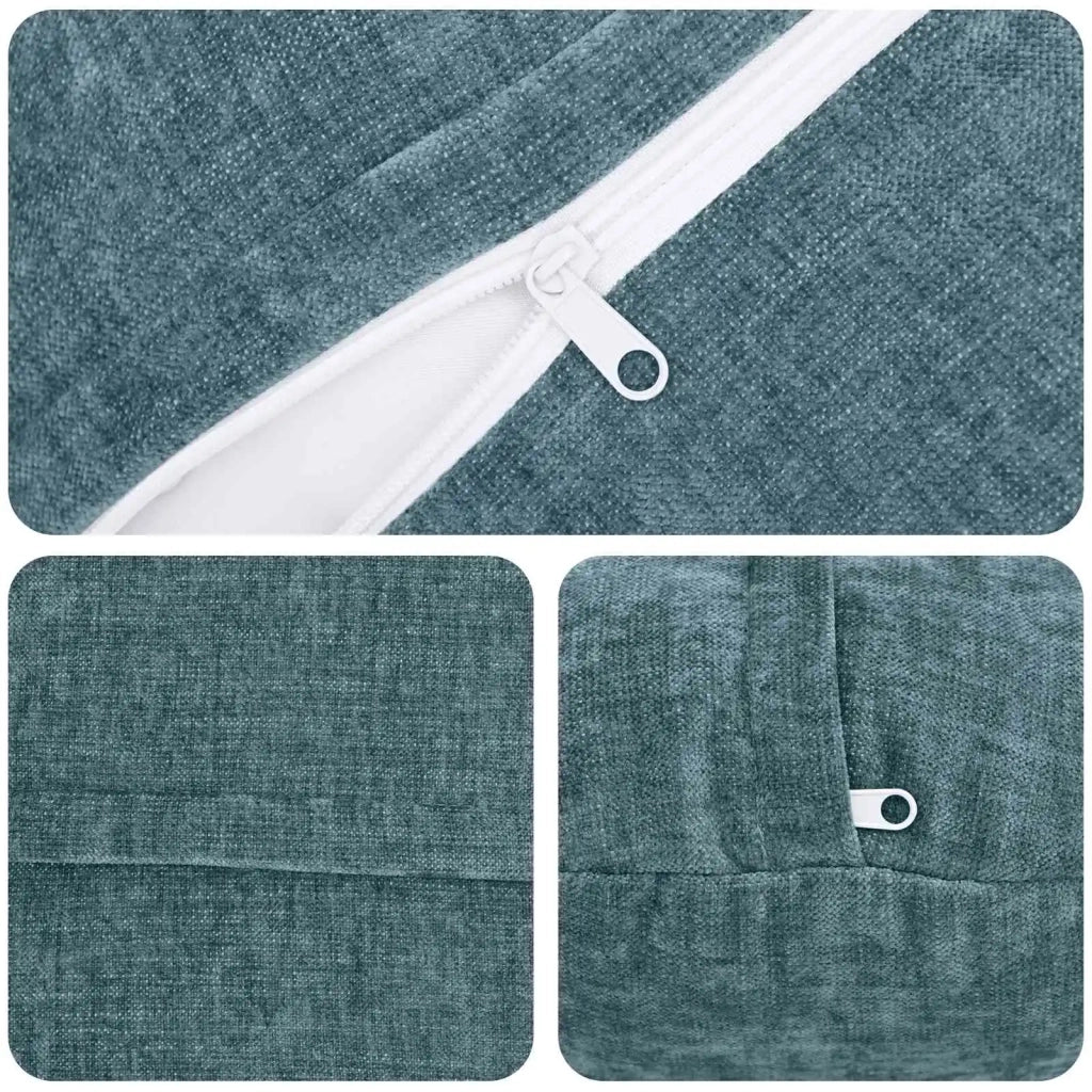Federa 6 pz HEERLEN Blu Ø 50 cm Tessuto Chenille 922638