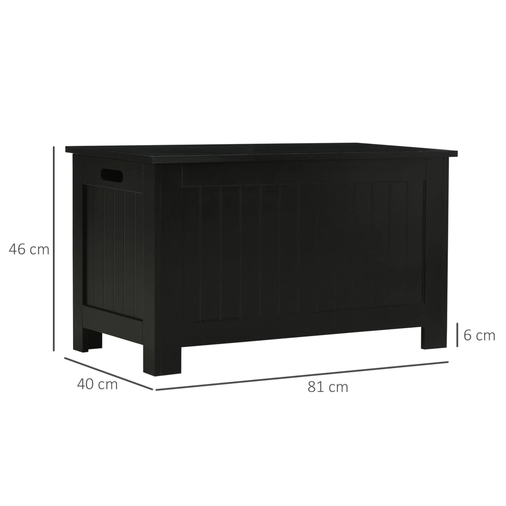 Baulo di Stoccaggio con Coperchio ¨C zephmum ¨C 81x40x46 cm Nero