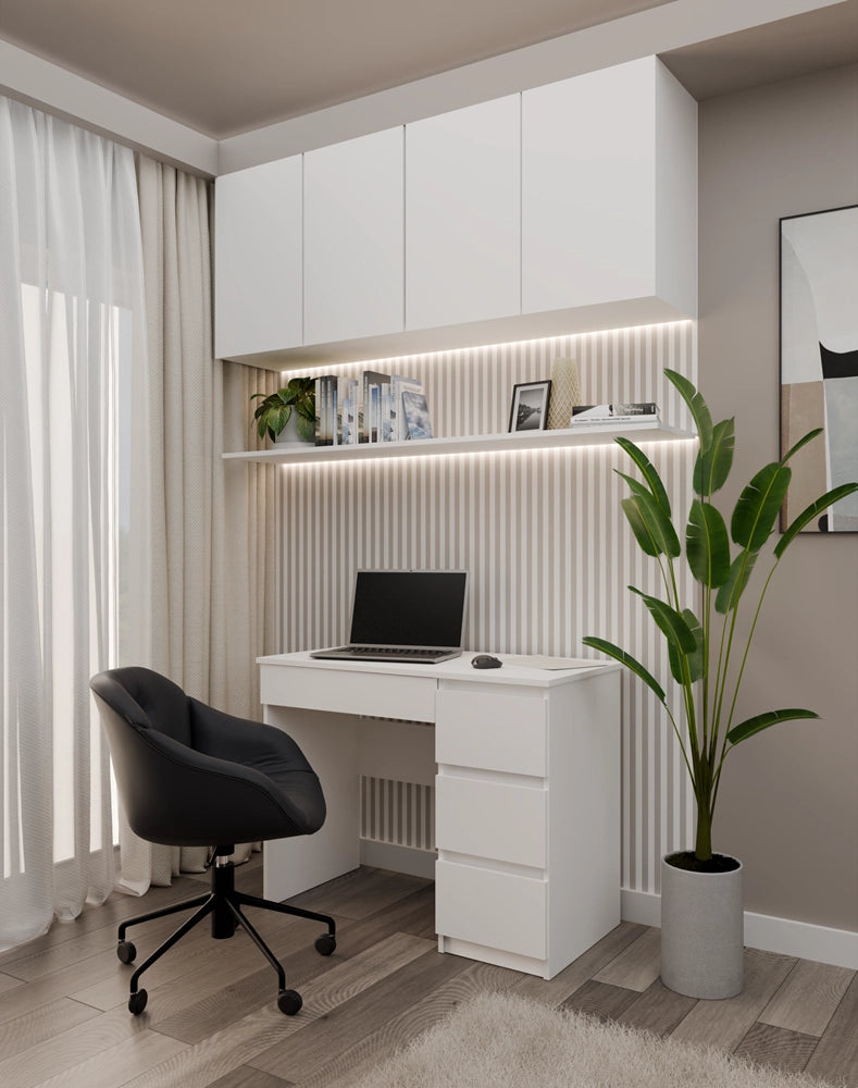 Scrivania MIJAS destro bianco per ufficio e studio