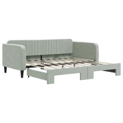 Divano letto | Sof¨¤ letto | Letto singolo Estraibile Grigio Chiaro 90x190 Velluto