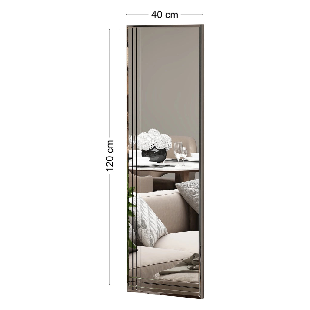 Enego, Specchio Forma Rettangolare, 40x120h cm Trasparente