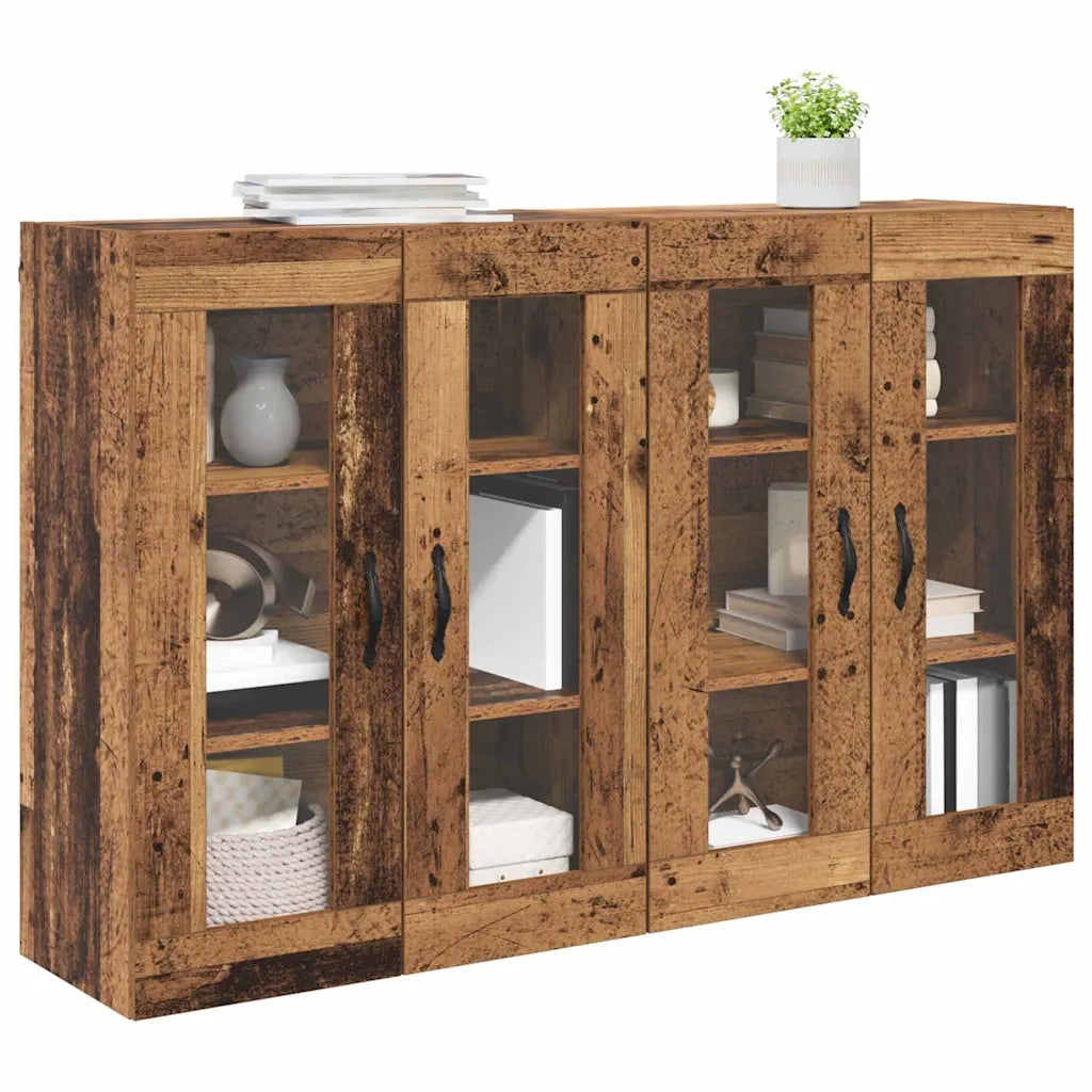 Armadi da Parete 2 pcs Legno vecchio 69,5 x 34 x 90 cm