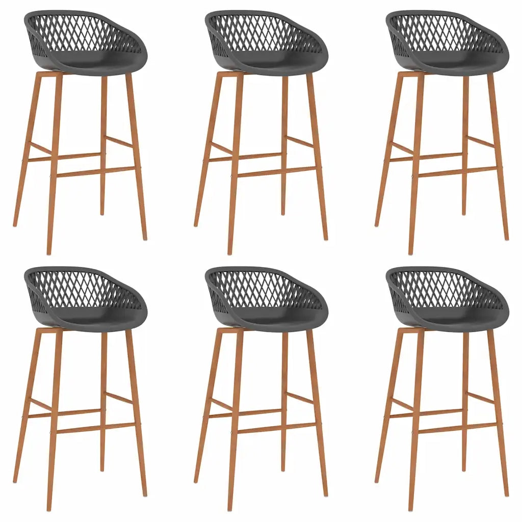 Set da Bar 7 pz Nero e Grigio 3057478