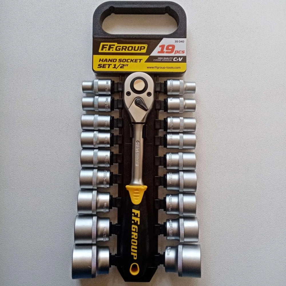 Ff group set chiavi a bussola da 1/2 con cricchetto reversibile
