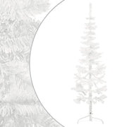 Albero Natale Artificiale Sottile a Metà Supporto Bianco 120 cm 344564