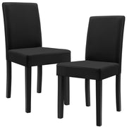 Set Hamburg di 2 Sedie Imbottite da Sala - Nero [en.casa]