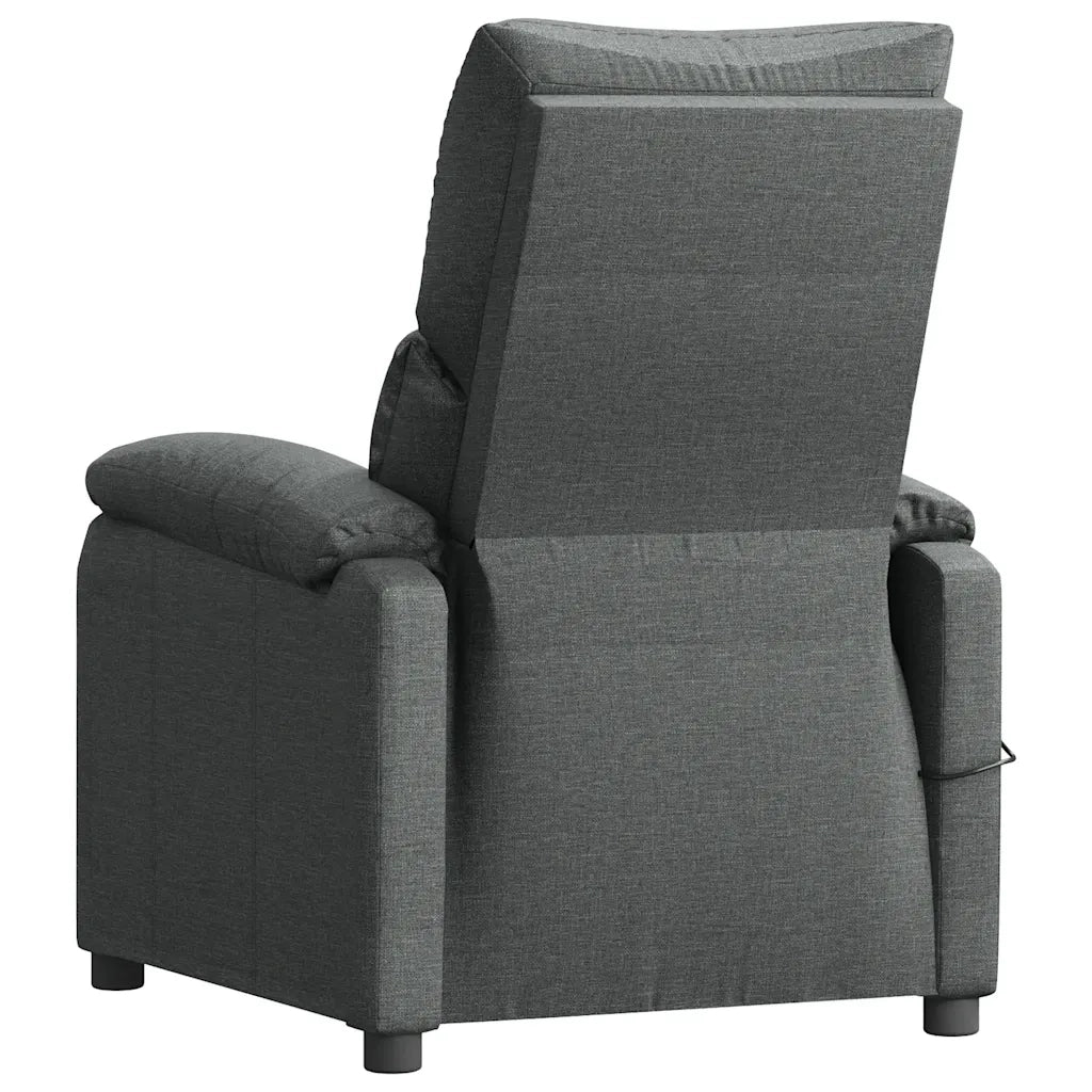 Poltrona Massaggiante Grigio Scuro in Tessuto 322457