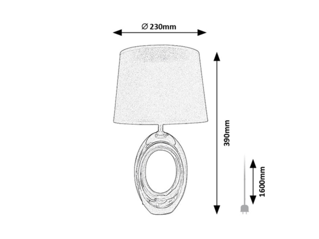Lampada da tavolo Dalora 1xE14 marrone nero Rabalux