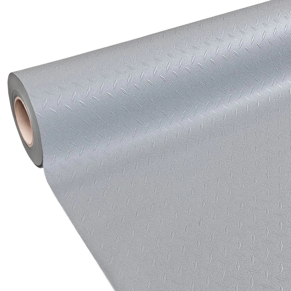 Rotolo Passatoia Copri Pavimento Gomma Pvc Ruvida Antiscivolo Tappeto Lamiera Isolante Grigia 100x300 cm