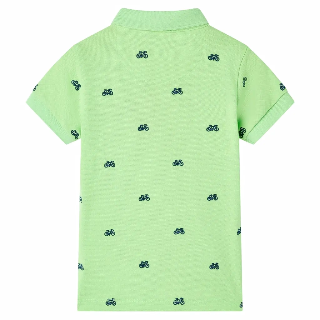 Polo da Bambino Verde Neon 92