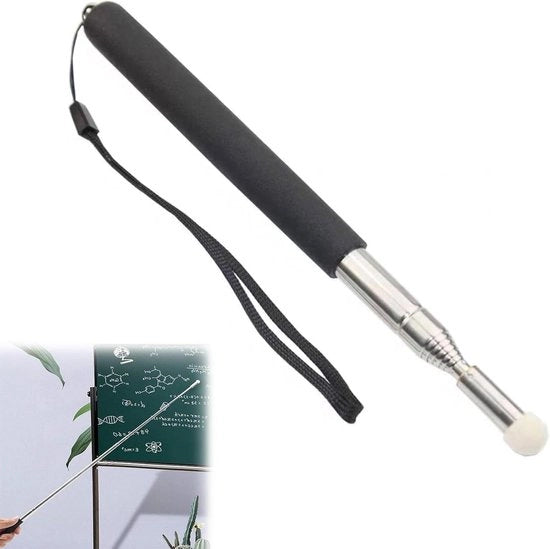 Aanwijsstang telescopica per presentazioni e classe - Uitschuifbare pointer con manico - 82 cm di estensione