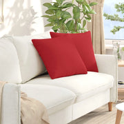 Cuscini da Divano 2 pz-Set di 2 Cuscini per Sofa Rosso 50 x 50 cm Tessuto