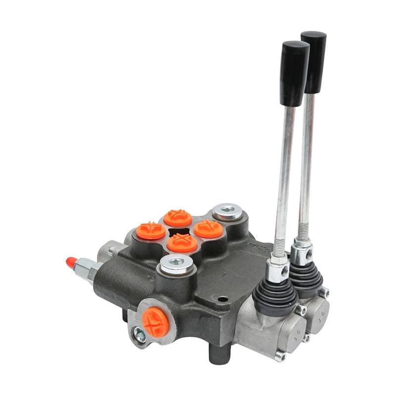Distributore idraulico a 2 leve, attacco di installazione M22x1,5 portata 80L/min Trattore Forestale Breckner Germany