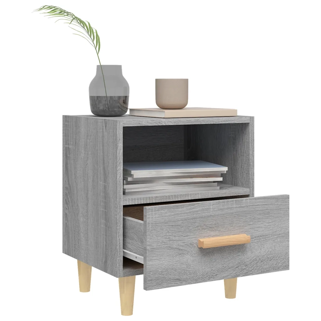 Comodino Grigio Sonoma 40x35x47 cm 817299