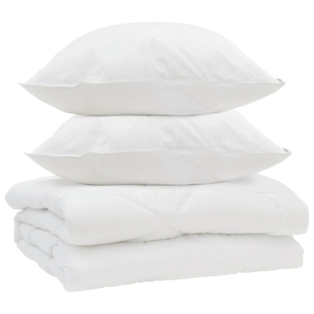 Piumone | Duvet con cuscino 3 pz Bianco Microfibra