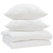 Piumone | Duvet con cuscino 3 pz Bianco Microfibra