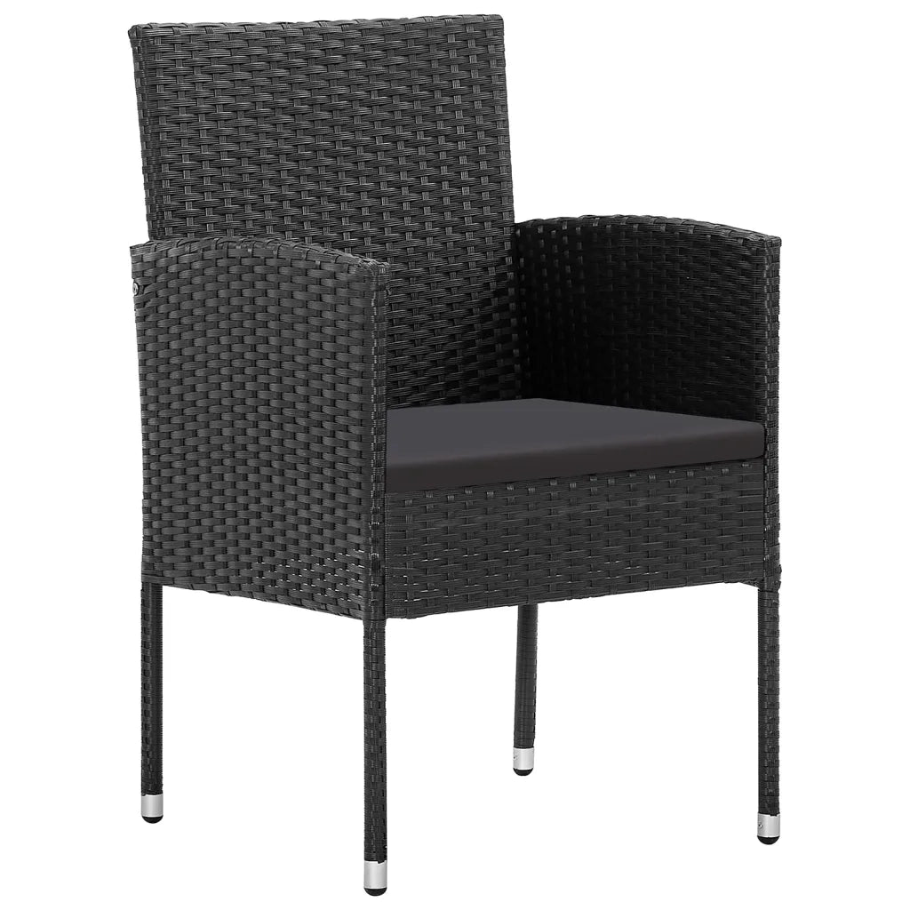 Set da Pranzo da Giardino 5 pz Nero 3099633