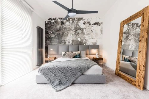Vam Ventilatore da soffitto Grafite 132 cm con luce e telecomando con sensore temperatura