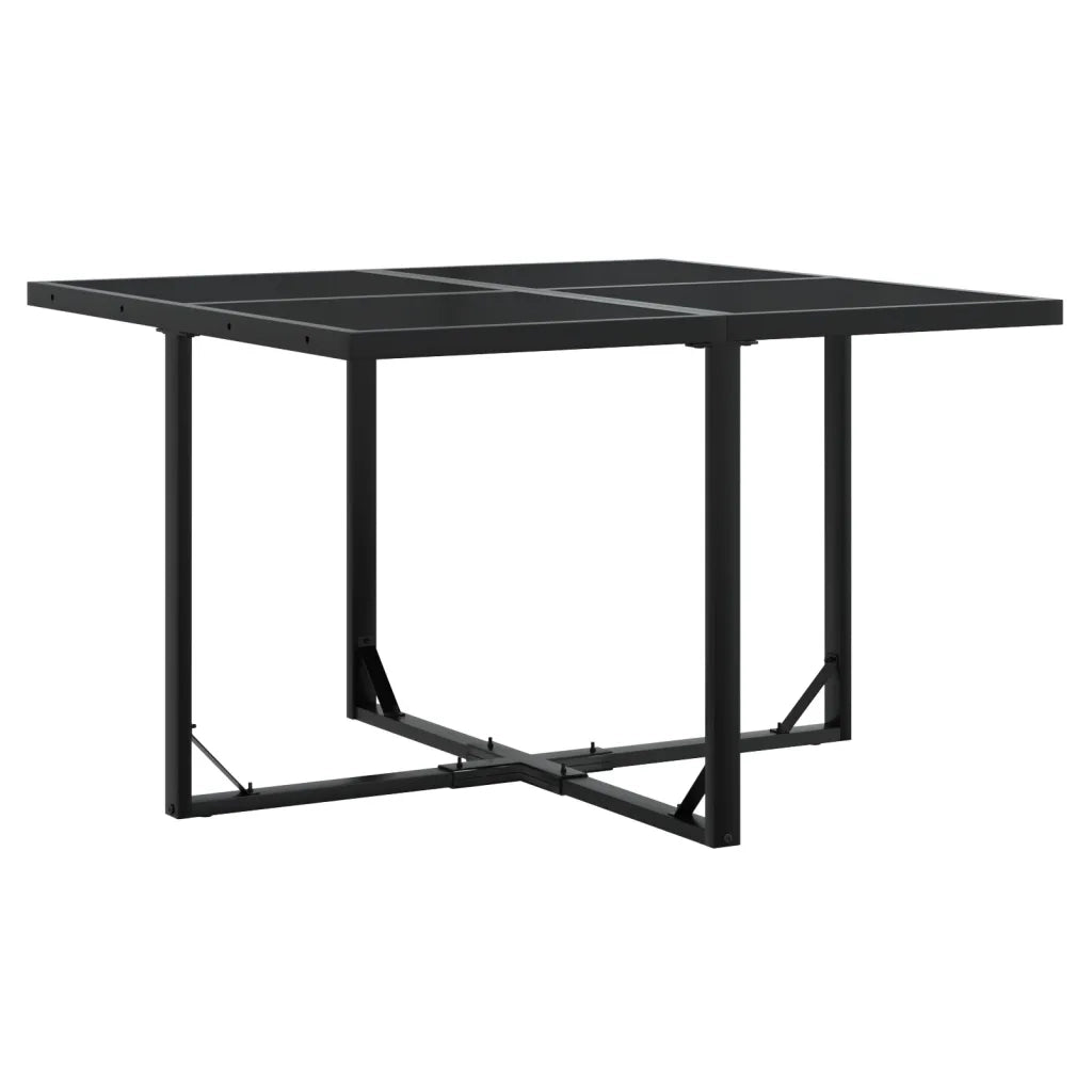 Set da Pranzo da Giardino 5 pz Nero con Cuscini in Polyrattan 3295008