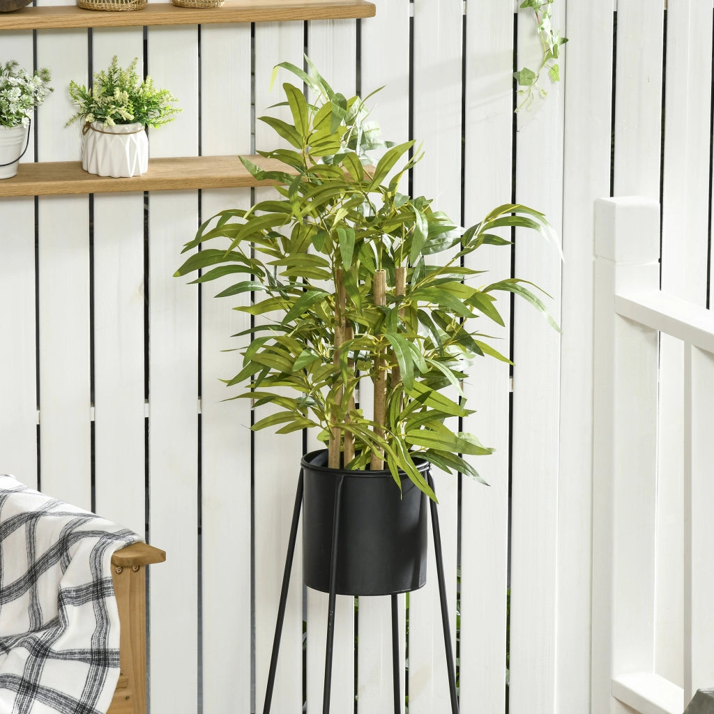 Pianta di Bamb¨´ Artificiale ¨C Xylo ¨C 60 cm Verde con Vaso in Cemento
