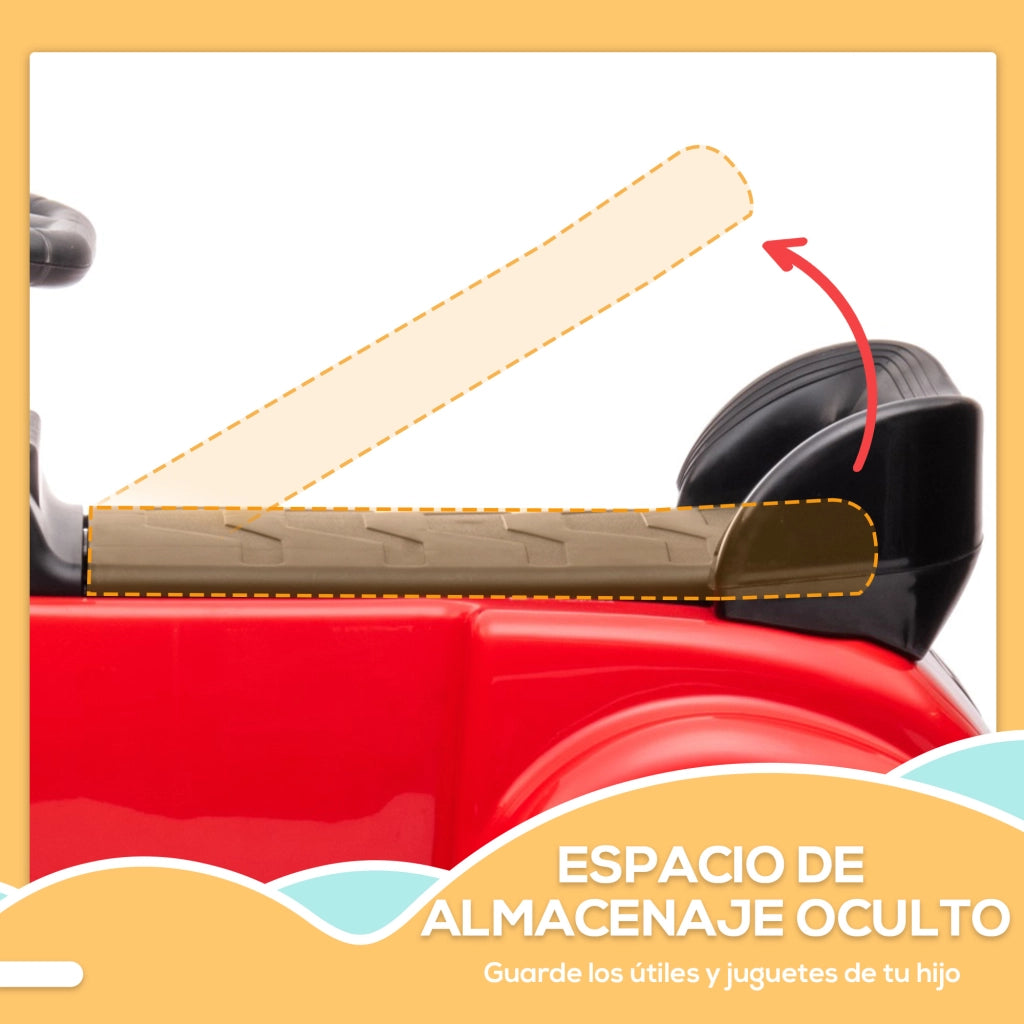 Girello Bambini con Contenitore ¨C Minimal ¨C Rosso 77,5x41,5x45 cm