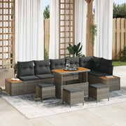 Set Divano da Giardino con cuscino 10 pcs Grigio 3363333
