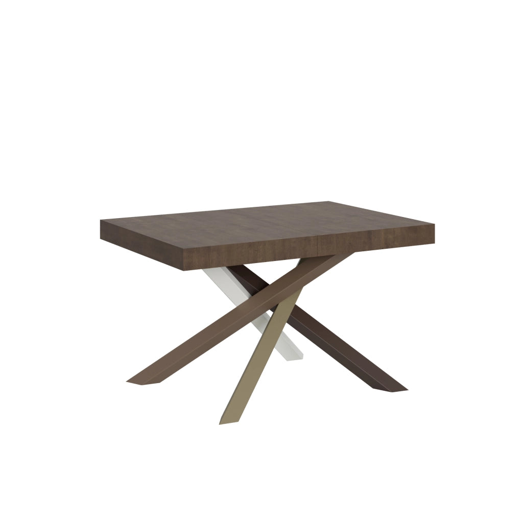 Tavolo Allungabile 120/380x90 cm Volantis Noce Gambe Multicolore 4/C