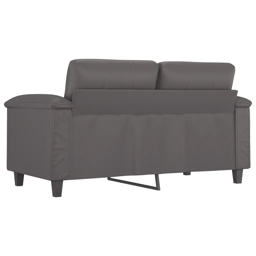 Divano a 2 Posti-Sofa 2 Posti Grigio 120 cm in Similpelle 130663
