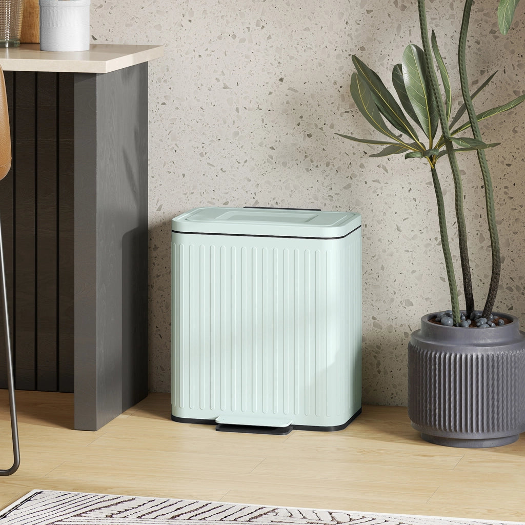 Cestino per la raccolta differenziata 2x20L ¨C Minimal ¨C Verde