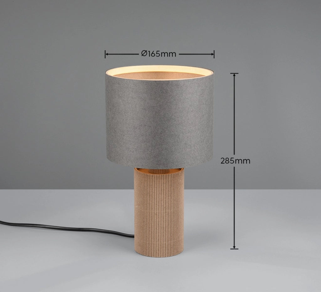 Lampada tavolo CANIO Trio Ø16 grigio/marrone E14 40W