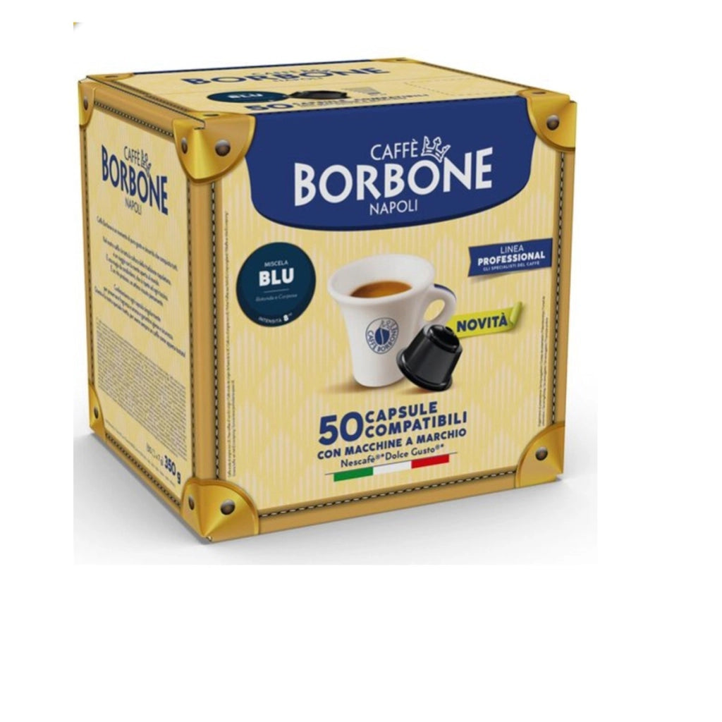 CAFFE BORBONE COMPATIBILI NESCAFÈ DOLCE GUSTO 50 CAPSULE CIALDE MISCELA BLU