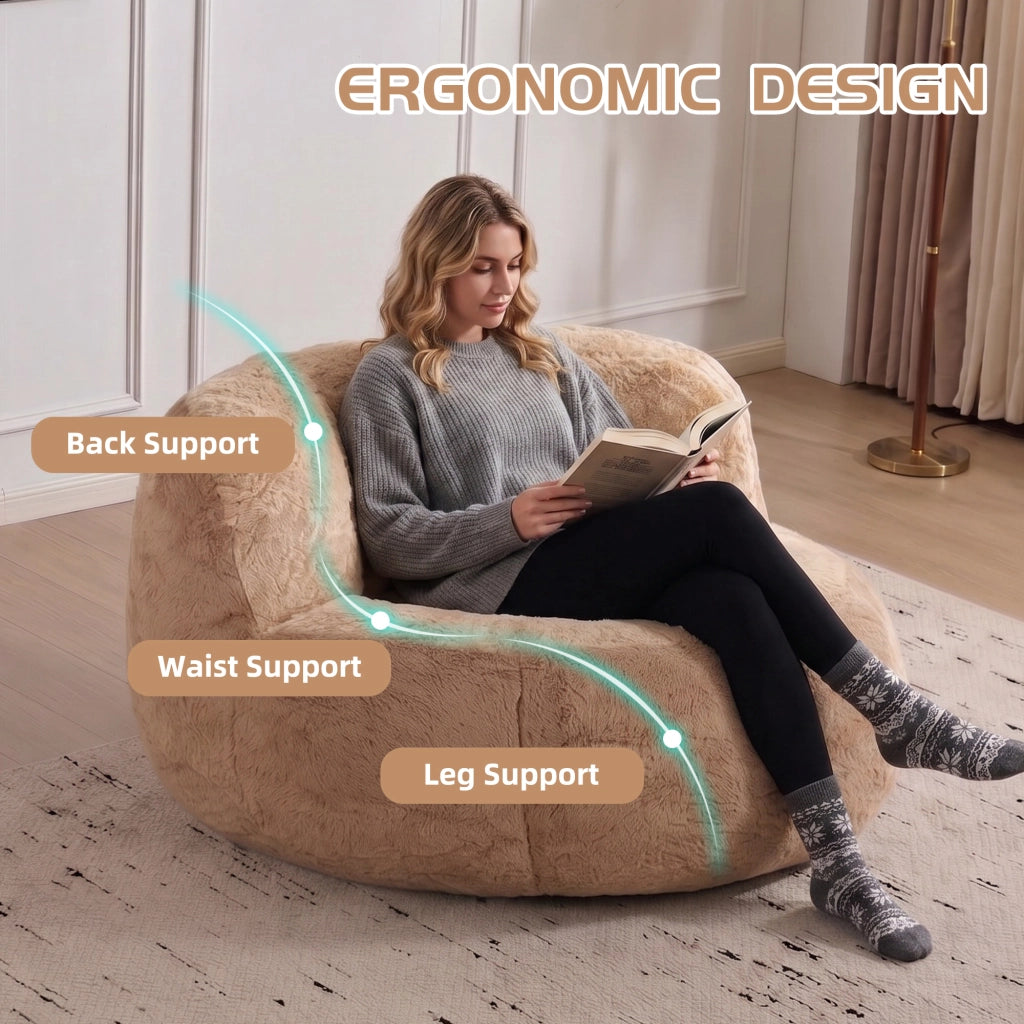 Poltrona Bean Bag ¨C Minimal ¨C Marrone+Cammello