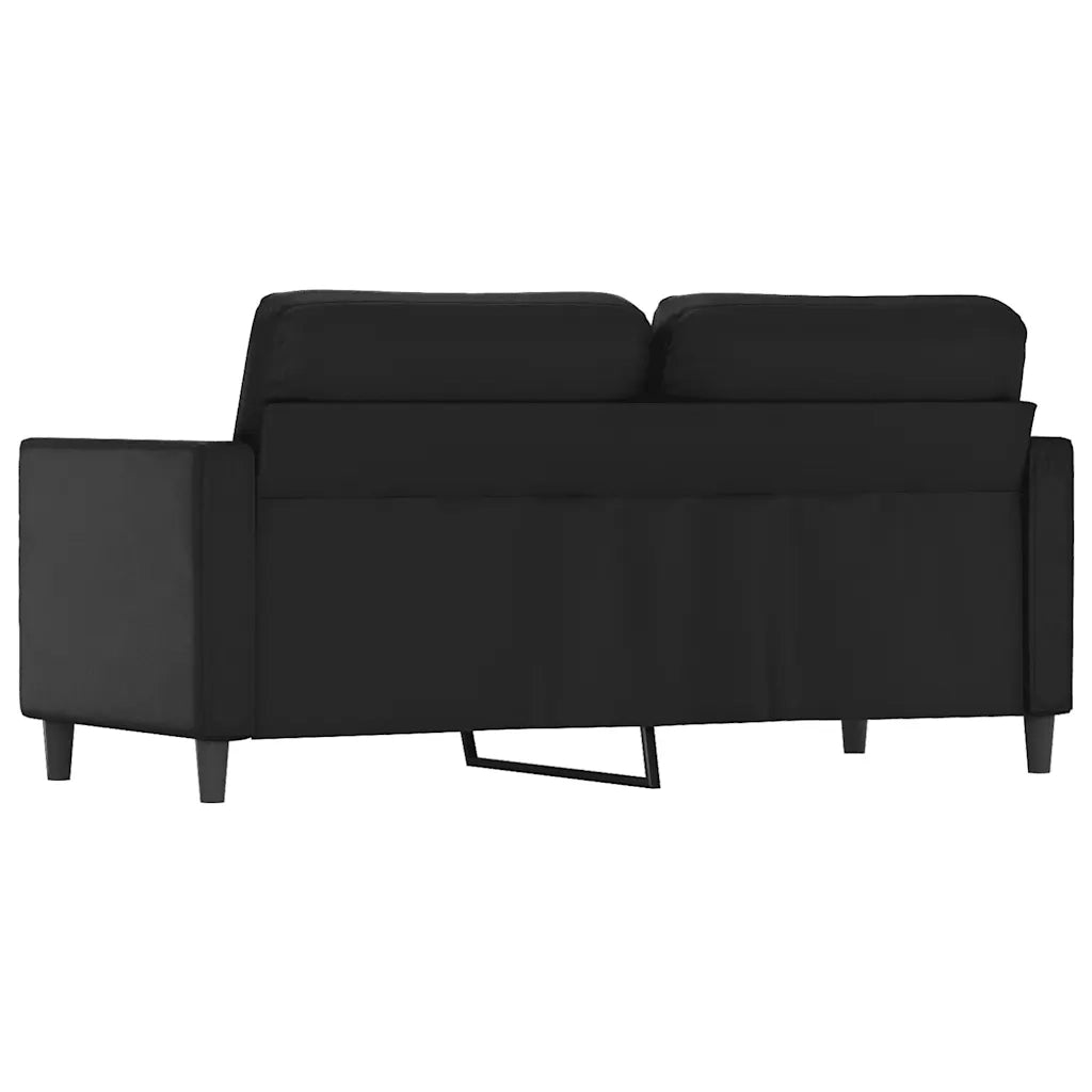 Divano a 2 Posti-Sofa 2 Posti Nero 140 cm in Similpelle 797540