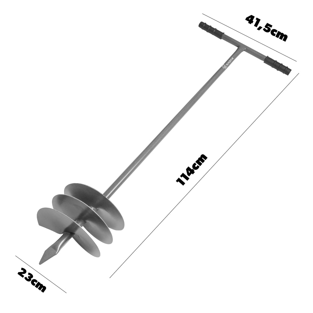 Trivella manuale KADAX per terreno, trapano per terreno 23 cm 230 mm, foro robusto