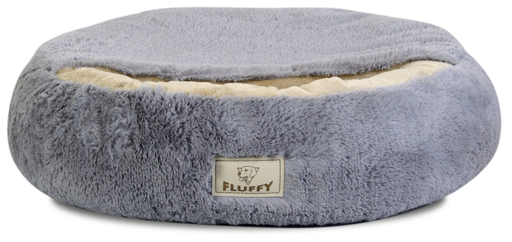 AIO FACTORY 60 cm FLUFFY Letto per cani grigio chiaro Cuscino impermeabile per cani