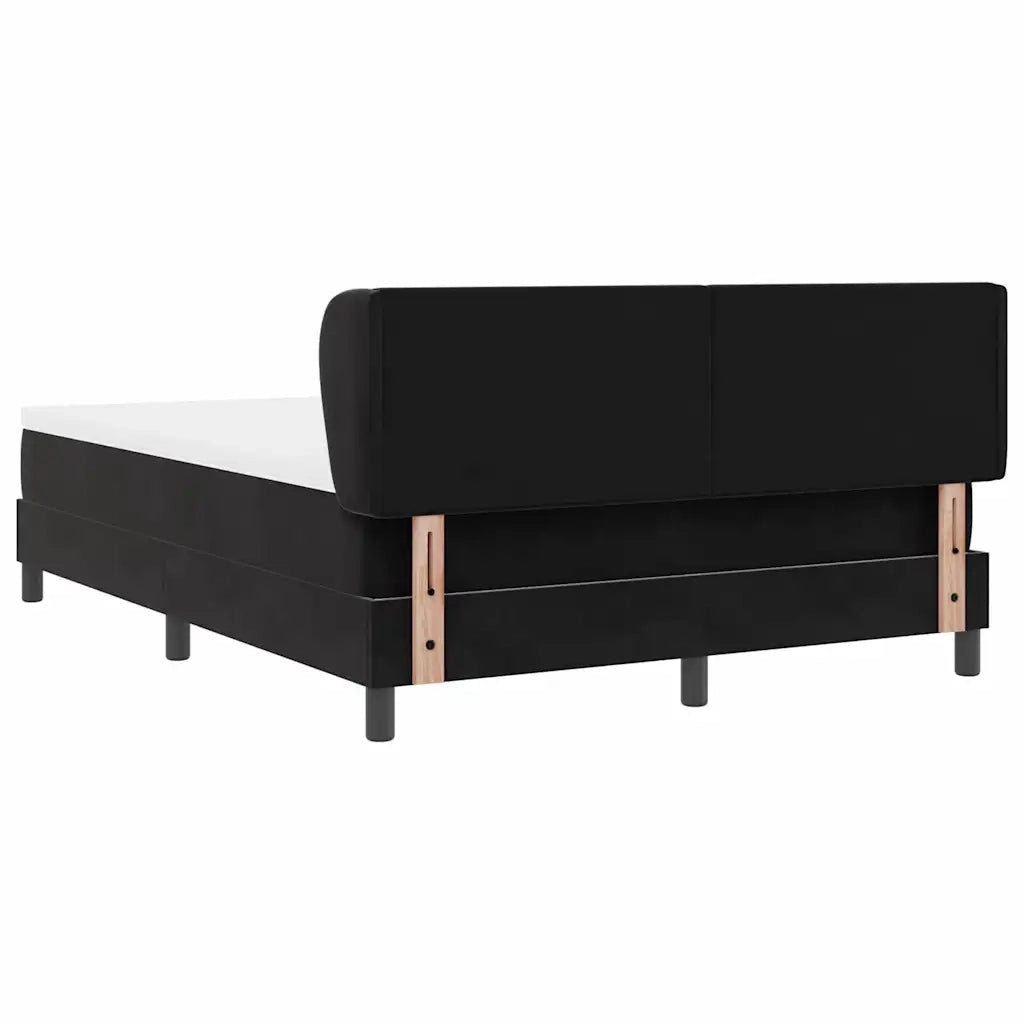 Letto a molle con testiera Nero 160 x 200 cm Velluto 3340396