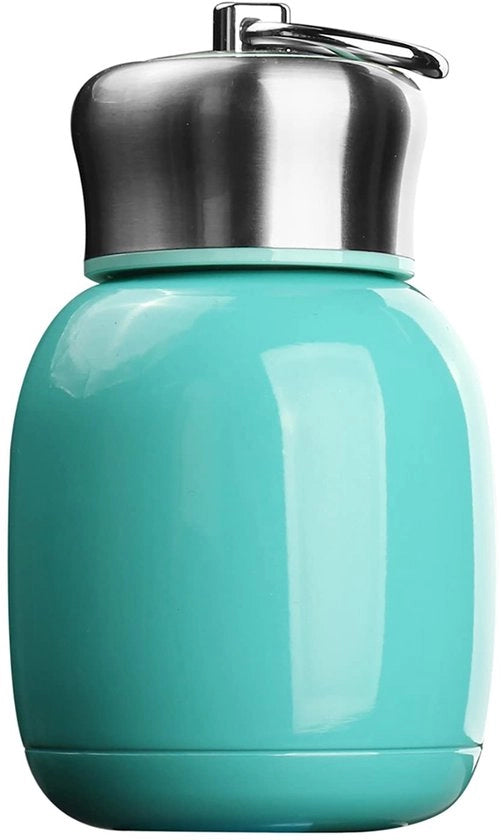 Mini-thermosfles compatta e impermeabile per bevande calde e fredde, 200 ml, blu