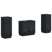Set di Armadi da Bagno da 2 Pezzi HOORN Nero 3418036
