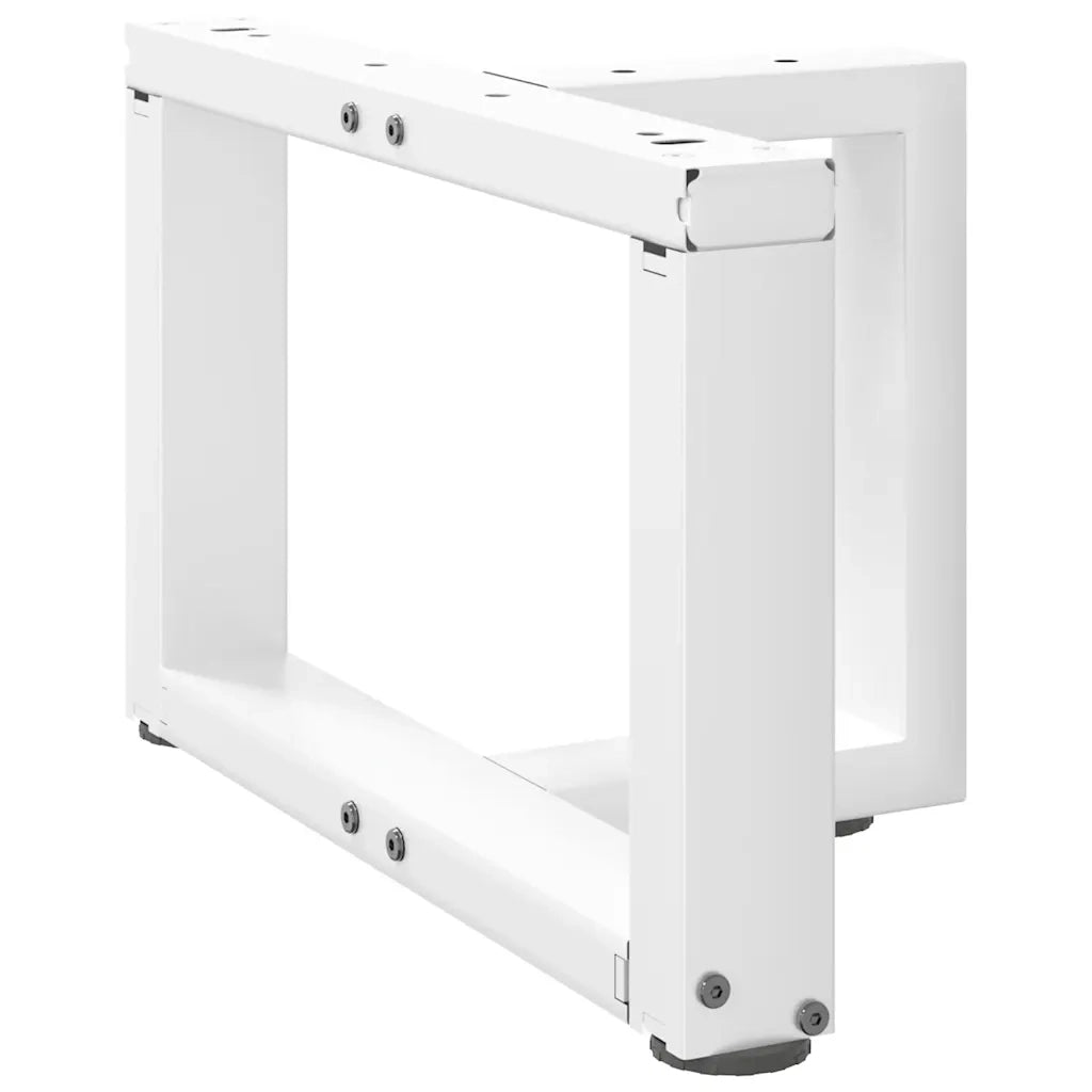 Gambe per Tavolino da Caff¨¨ a Forma di T 2 pz-Set di 2 Gamba per Tavolo Bianche 40x25x(30-31) cm Acciaio