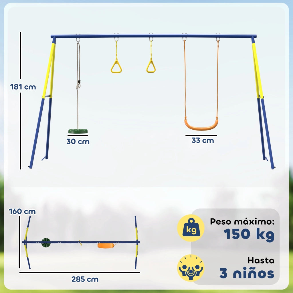 Altalena per bambini 3 in 1 ¨C zephmum ¨C Multicolore