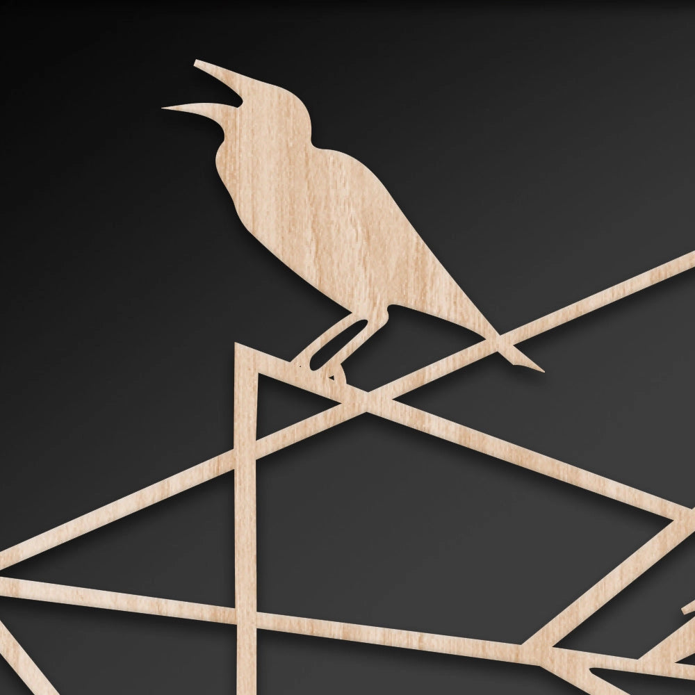 TRALICCI - Quadro arredo LASERCUT composito Legno e PVC Misura: 40x40 cm