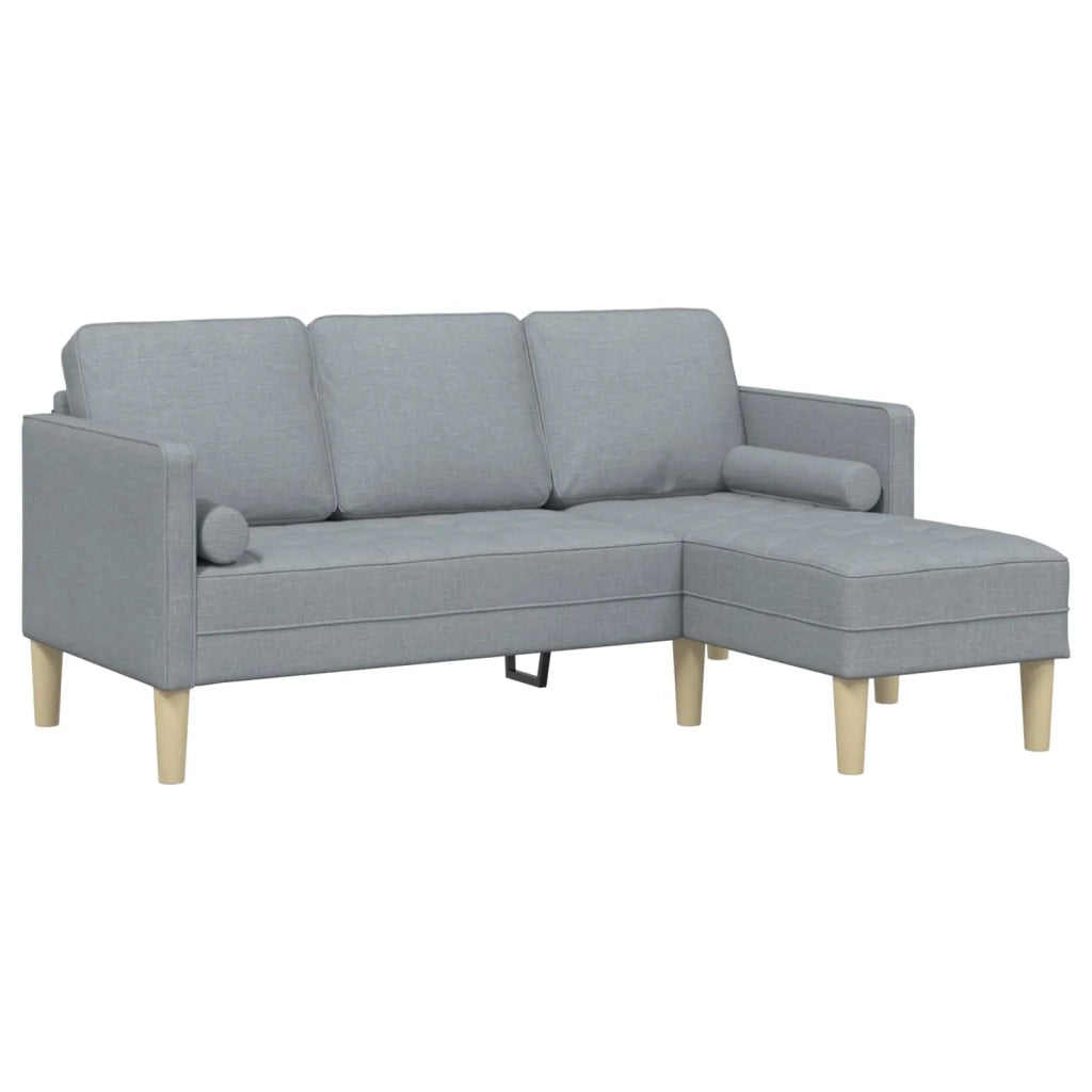 Set di divani 2 pz Grigio chiaro Poliestere 3329252