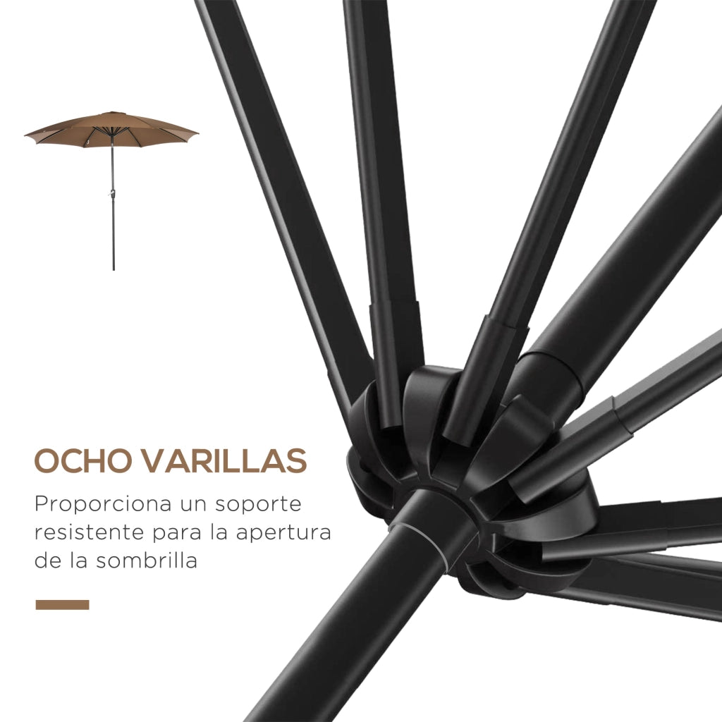 Sombrilla da giardino ¨C zephmum ¨C marrone, ?300x252 cm
