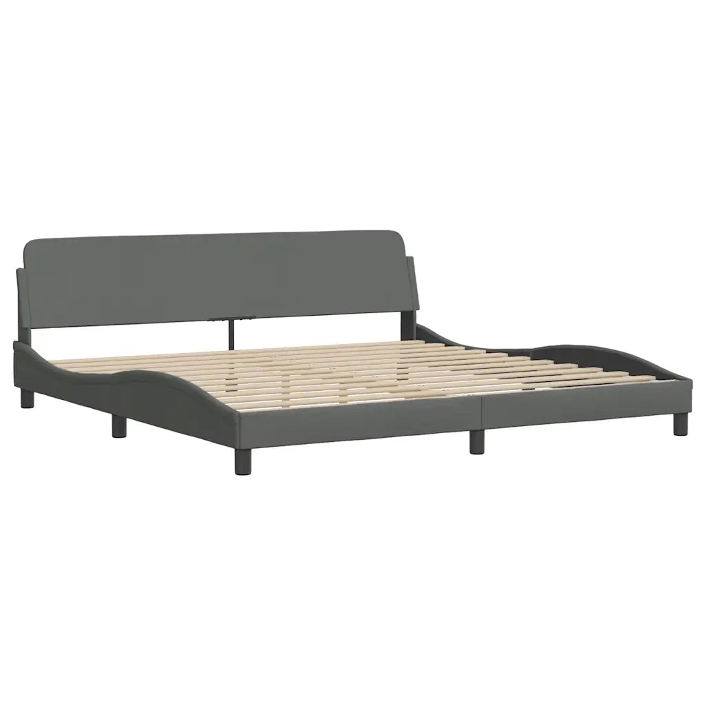 Giroletto senza Materasso Hanko Grigio Scuro 200x200 cm Tessuto 3310413