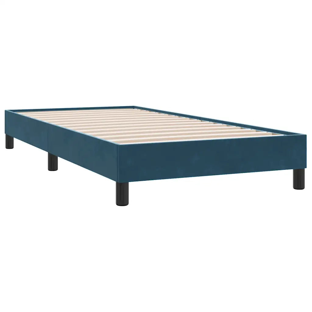 Giroletto senza Materasso-Struttura Letto Blu Scuro 100x210 cm in Velluto