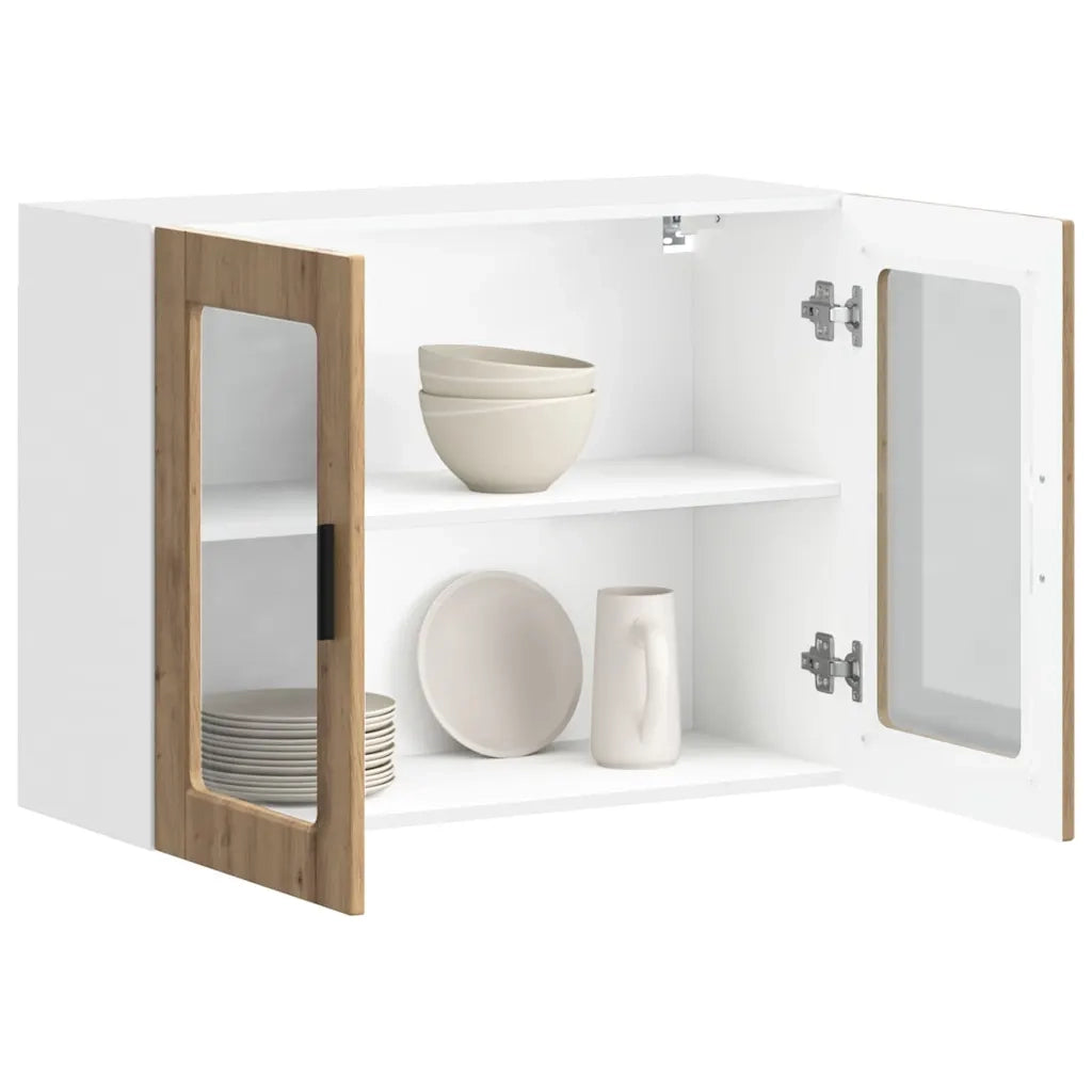 Pensile da Cucina | Mobile da Cucina con Porta in Vetro Porto Rovere Artigianale